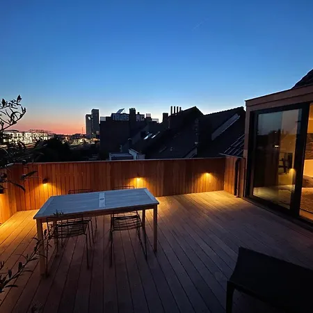 아파트 Casa Clementina - Luxury Penthouse With Airconditioning And Private Terrace 헨트
